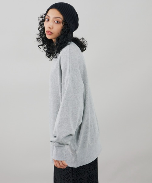 Auntie Rosa Holiday(アンティローザホリデー)の「オーバーサイズカラースウェットプルオーバー(スウェット・レディース・ホワイト/ブラック/オレンジ/グレー/カーキ/パープル・FREE)」の22枚目の写真