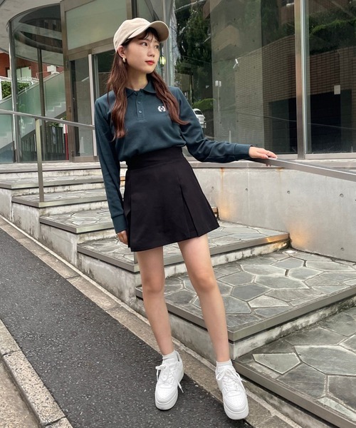 one after another NICE CLAUP（ワンアフターアナザーナイスクラップ）の「ボックスプリーツスカパン（その他パンツ・レディース・ブラック/ベージュ/ベージュ系その他・FREE）」の8枚目の写真