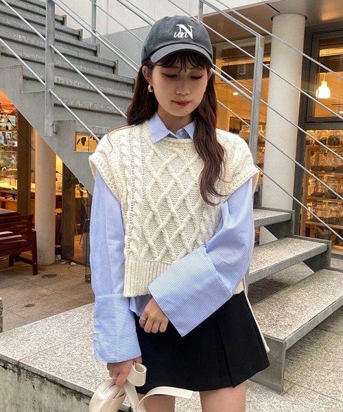 one after another NICE CLAUP（ワンアフターアナザーナイスクラップ）の「ボックスプリーツスカパン（その他パンツ・レディース・ブラック/ベージュ/ベージュ系その他・FREE）」の20枚目の写真