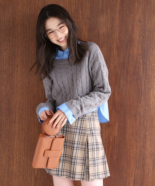 one after another NICE CLAUP（ワンアフターアナザーナイスクラップ）の「ボックスプリーツスカパン（その他パンツ・レディース・ブラック/ベージュ/ベージュ系その他・FREE）」の17枚目の写真