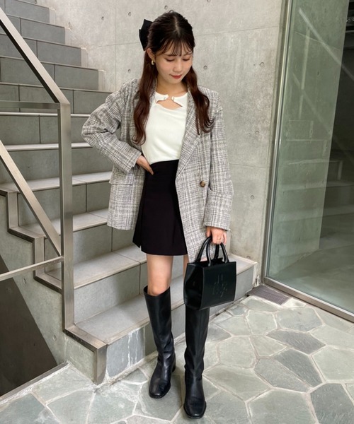 one after another NICE CLAUP（ワンアフターアナザーナイスクラップ）の「ボックスプリーツスカパン（その他パンツ・レディース・ブラック/ベージュ/ベージュ系その他・FREE）」の16枚目の写真