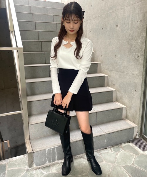 one after another NICE CLAUP（ワンアフターアナザーナイスクラップ）の「ボックスプリーツスカパン（その他パンツ・レディース・ブラック/ベージュ/ベージュ系その他・FREE）」の12枚目の写真