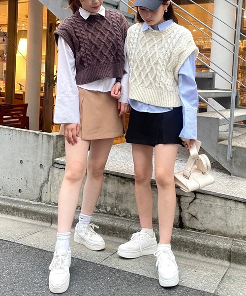 one after another NICE CLAUP（ワンアフターアナザーナイスクラップ）の「ボックスプリーツスカパン（その他パンツ・レディース・ブラック/ベージュ/ベージュ系その他・FREE）」の22枚目の写真