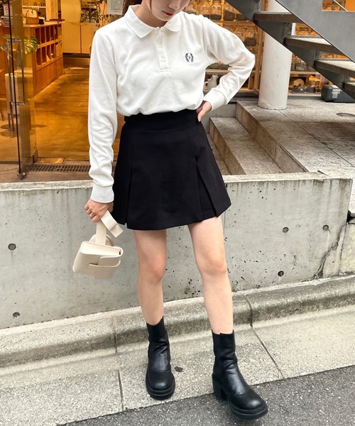 one after another NICE CLAUP（ワンアフターアナザーナイスクラップ）の「ボックスプリーツスカパン（その他パンツ・レディース・ブラック/ベージュ/ベージュ系その他・FREE）」の5枚目の写真