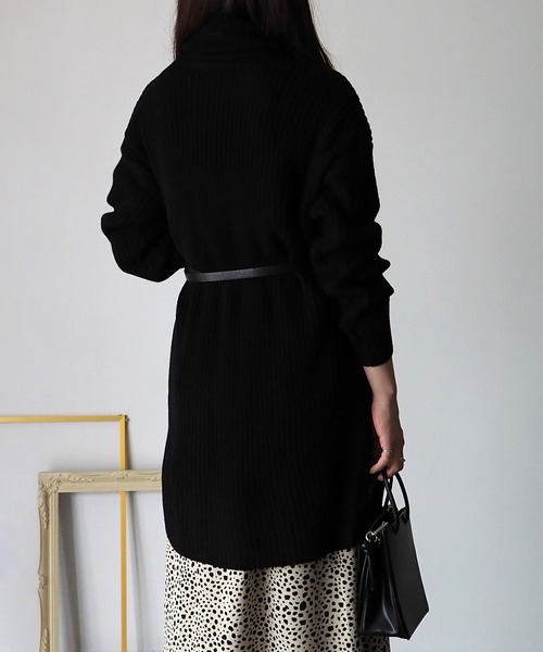 Riberry（リベリー）の「リブタートルチュニックワンピース（チュニック・レディース・ブラック/グレイッシュベージュ/グリーン/ブルー・MEDIUM）」の14枚目の写真