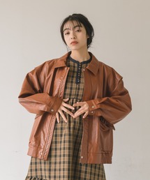 idem | faux leather blouson/フェイクレザーブルゾン(ブルゾン)