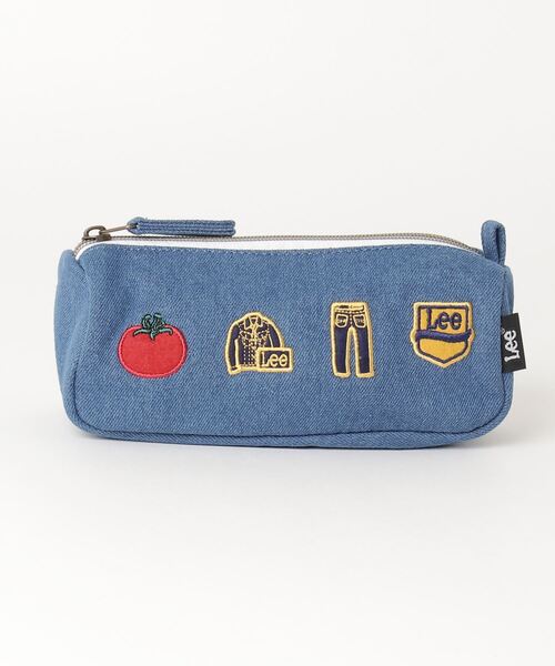 Lee(リー)の「Lee/リー キャンバスワッペン刺繍マルチポーチ(ポーチ・レディース・ライトインディゴブルー/ホワイト/ブラック/インディゴブルー・FREE)」の4枚目の写真
