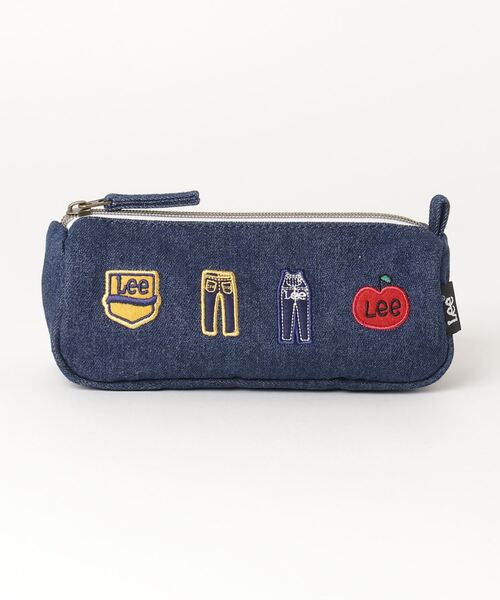 Lee(リー)の「Lee/リー キャンバスワッペン刺繍マルチポーチ(ポーチ・レディース・ライトインディゴブルー/ホワイト/ブラック/インディゴブルー・FREE)」の3枚目の写真