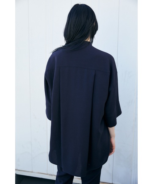 ENFOLD(エンフォルド)｜Soft Linen 立体5分袖 SH/シャツ/オフ