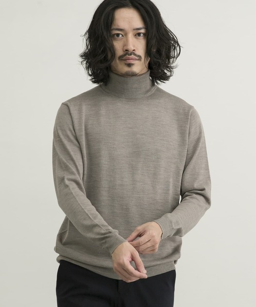 URBAN RESEARCH（アーバンリサーチ）の「イタリアンウールタートルネックニット（ニット/セーター・メンズ・ホワイト/ブラック/ブラウン系その他/ベージュ系その他/ブルー系その他・SMALL/MEDIUM/LARGE/X-LARGE）」の14枚目の写真