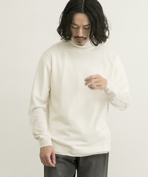 URBAN RESEARCH（アーバンリサーチ）の「イタリアンウールタートルネックニット（ニット/セーター・メンズ・ホワイト/ブラック/ブラウン系その他/ベージュ系その他/ブルー系その他・SMALL/MEDIUM/LARGE/X-LARGE）」の9枚目の写真