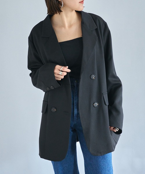 セール】【SETUP7】ダブルボタンミドルテーラードジャケット SCCH209