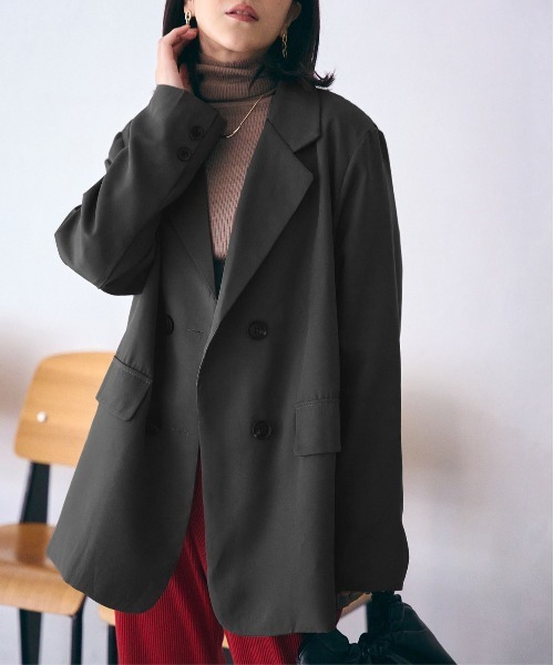 セール】【SETUP7】ダブルボタンミドルテーラードジャケット SCCH209