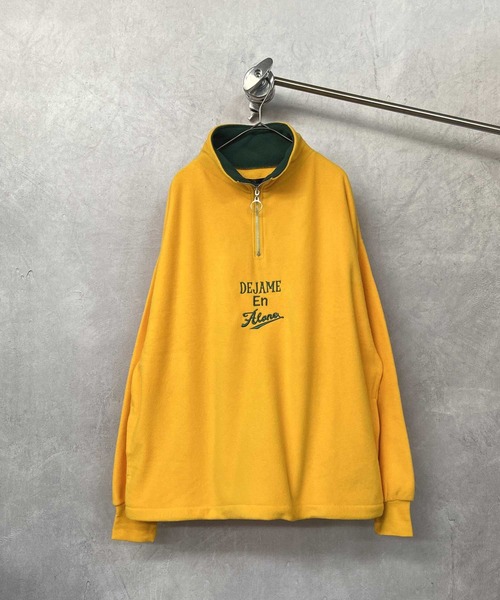 Beno（ビーノ）の「カラーマイクロフリース ビッグシルエット 刺繍ロゴ ハーフジップ スタンドトレーナー（スウェット・メンズ・ブルー/パープル/イエロー/ブラック/グリーン/ホワイト・L/M）」の6枚目の写真