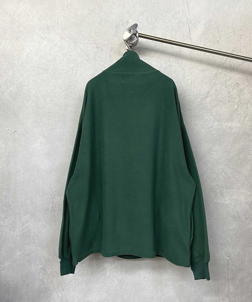 Beno（ビーノ）の「カラーマイクロフリース ビッグシルエット 刺繍ロゴ ハーフジップ スタンドトレーナー（スウェット・メンズ・ブルー/パープル/イエロー/ブラック/グリーン/ホワイト・L/M）」の11枚目の写真