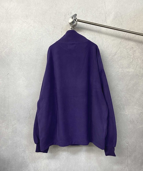 Beno（ビーノ）の「カラーマイクロフリース ビッグシルエット 刺繍ロゴ ハーフジップ スタンドトレーナー（スウェット・メンズ・ブルー/パープル/イエロー/ブラック/グリーン/ホワイト・L/M）」の13枚目の写真