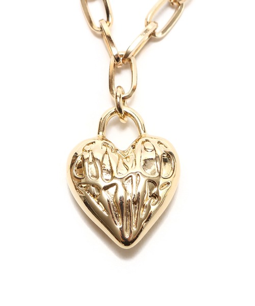 atmos pink（アトモスピンク）の「atmos pink クリップチェーン ハートロゴネックレス / アトモスピンク クリップチェーン ハートロゴネックレス（ネックレス・レディース・シルバー/ゴールド・FREE）」の4枚目の写真