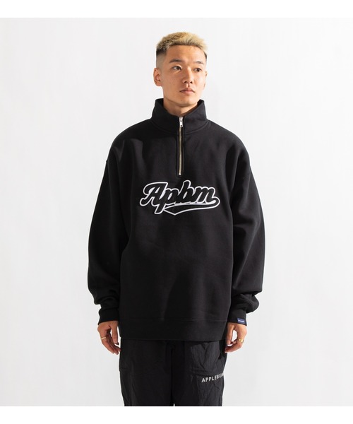 APPLEBUM(アップルバム)の「"Apbm" Half Zip Sweat(パーカー・メンズ・アッシュグレー/ブラック・LARGE/X-LARGE)」の2枚目の写真