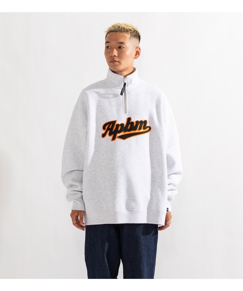 APPLEBUM(アップルバム)の「"Apbm" Half Zip Sweat(パーカー・メンズ・アッシュグレー/ブラック・LARGE/X-LARGE)」の3枚目の写真