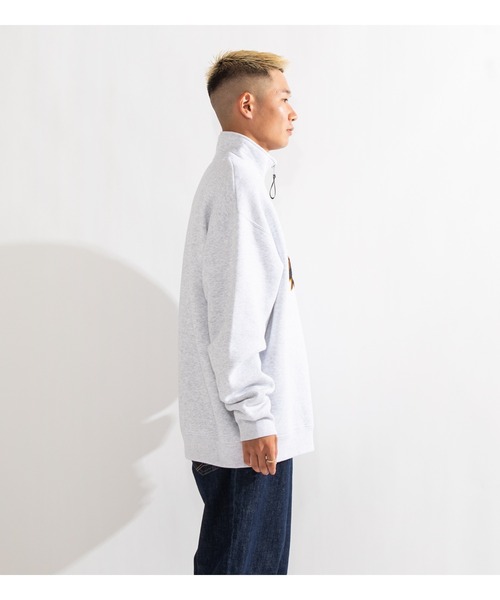 APPLEBUM(アップルバム)の「"Apbm" Half Zip Sweat(パーカー・メンズ・アッシュグレー/ブラック・LARGE/X-LARGE)」の5枚目の写真