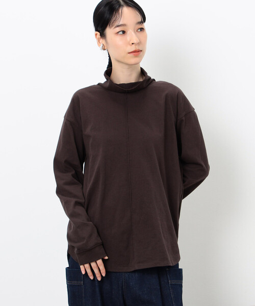 ONIGIRI（オニギリ）の「ハイネック　長袖Ｔシャツ（Tシャツ/カットソー・レディース・ネイビー/オフホワイト/イエロー/ブラウン・L/M）」の10枚目の写真