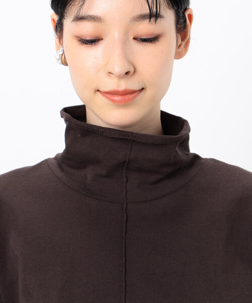 ONIGIRI（オニギリ）の「ハイネック　長袖Ｔシャツ（Tシャツ/カットソー・レディース・ネイビー/オフホワイト/イエロー/ブラウン・L/M）」の14枚目の写真
