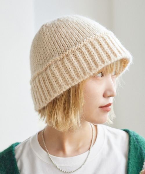 PBLIM(ページボーイリム)の「PAGEBOYLIM/ニットバケハ(ハット・レディース・ブラック/クリーム・FREE)」の2枚目の写真