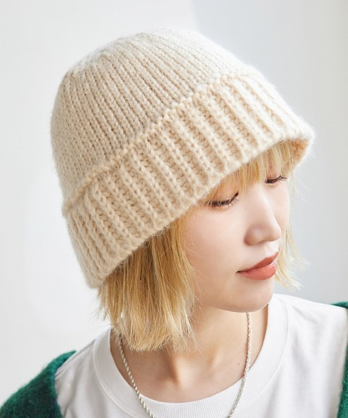 PBLIM(ページボーイリム)の「PAGEBOYLIM/ニットバケハ(ハット・レディース・ブラック/クリーム・FREE)」の4枚目の写真