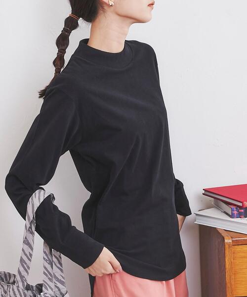 coen(コーエン)の「ピーチプチハイネックロングスリーブTシャツ(Tシャツ/カットソー・レディース・ブラック/ライラック/ホワイト/ケリー・L/M)」の3枚目の写真
