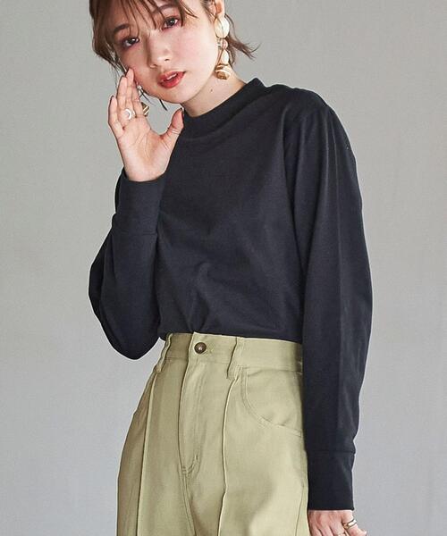 coen(コーエン)の「ピーチプチハイネックロングスリーブTシャツ(Tシャツ/カットソー・レディース・ブラック/ライラック/ホワイト/ケリー・L/M)」の22枚目の写真