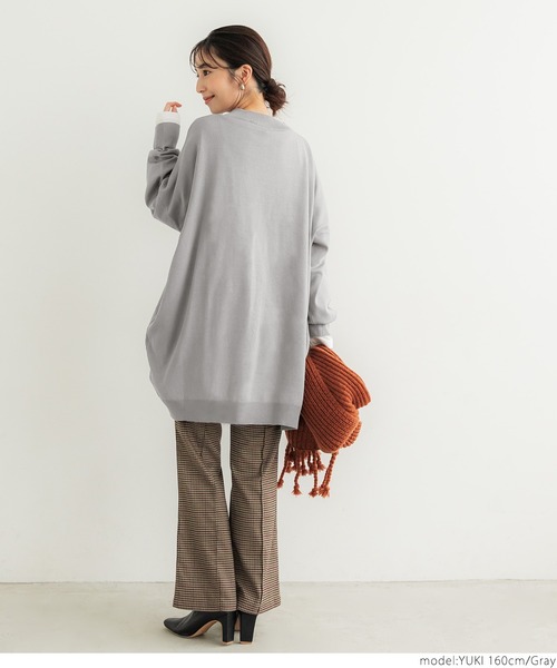 coca(coca)(コカ)の「オーバーサイズニットチュニック(チュニック・レディース・ベージュ/ネイビー/グレー・ONE SIZE)」の5枚目の写真