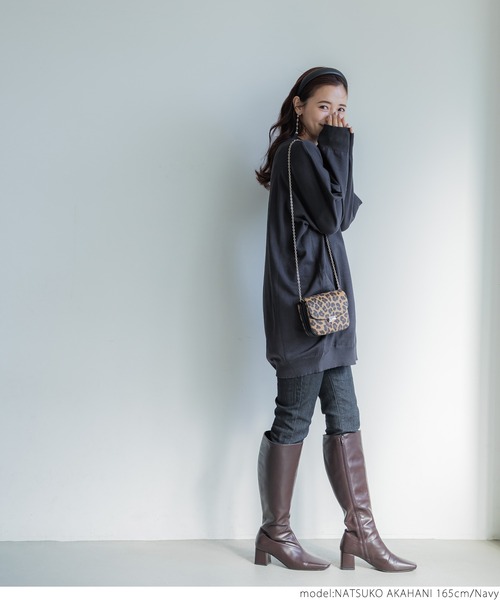 coca(coca)(コカ)の「オーバーサイズニットチュニック(チュニック・レディース・ベージュ/ネイビー/グレー・ONE SIZE)」の14枚目の写真