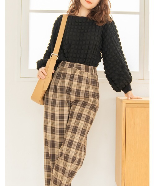 chocomee(チョコミー)の「pocopoco pullover/ポコポコプルオーバー(シャツ/ブラウス・レディース・アイボリー/ブラック・FREE)」の7枚目の写真