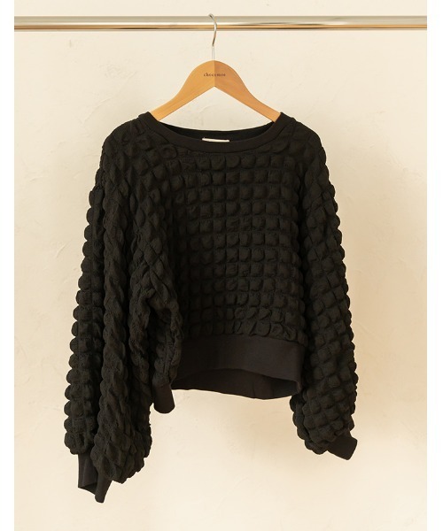chocomee(チョコミー)の「pocopoco pullover/ポコポコプルオーバー(シャツ/ブラウス・レディース・アイボリー/ブラック・FREE)」の16枚目の写真