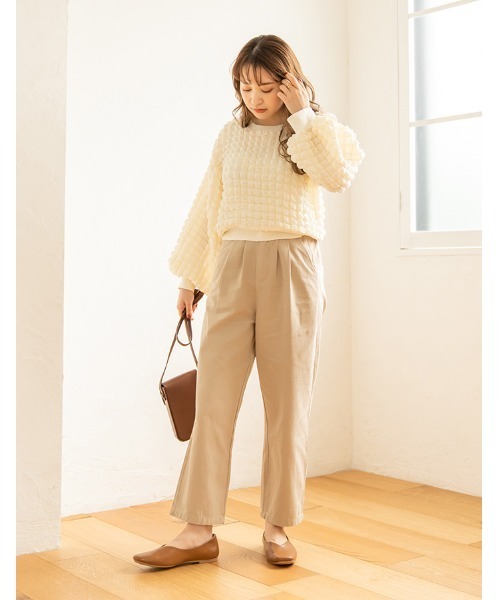 chocomee(チョコミー)の「pocopoco pullover/ポコポコプルオーバー(シャツ/ブラウス・レディース・アイボリー/ブラック・FREE)」の8枚目の写真