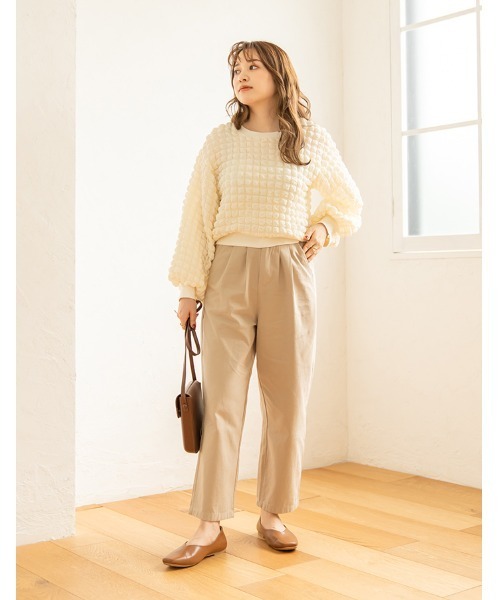 chocomee(チョコミー)の「pocopoco pullover/ポコポコプルオーバー(シャツ/ブラウス・レディース・アイボリー/ブラック・FREE)」の12枚目の写真