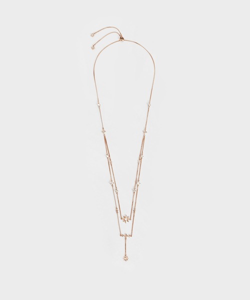 CHARLES & KEITH(チャールズ & キース)の「スターモチーフ クリスタルエンベリッシュドダブルネックレス(ネックレス・レディース・シルバー/ゴールド/ゴールド系その他・FREE)」の13枚目の写真