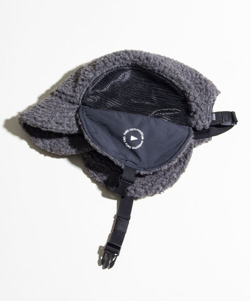 halo commodity（ハロ　コモディティー）の「【halo Commodity/ハロ コモディティー】Makalu Flap Cap ボア フリース（キャップ・メンズ・グレー/グレイッシュブルー/ブラック・FREE）」の12枚目の写真