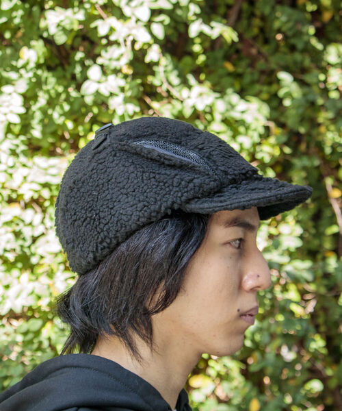 halo commodity（ハロ　コモディティー）の「【halo Commodity/ハロ コモディティー】Makalu Flap Cap ボア フリース（キャップ・メンズ・グレー/グレイッシュブルー/ブラック・FREE）」の17枚目の写真