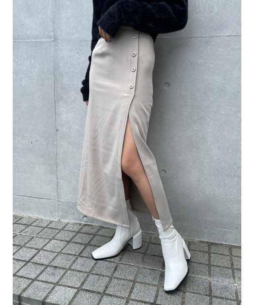 ENVYM（アンビー）の「ボタンスリットタイトＳＫ（スカート・レディース・ブラック/グレー・FREE）」の15枚目の写真