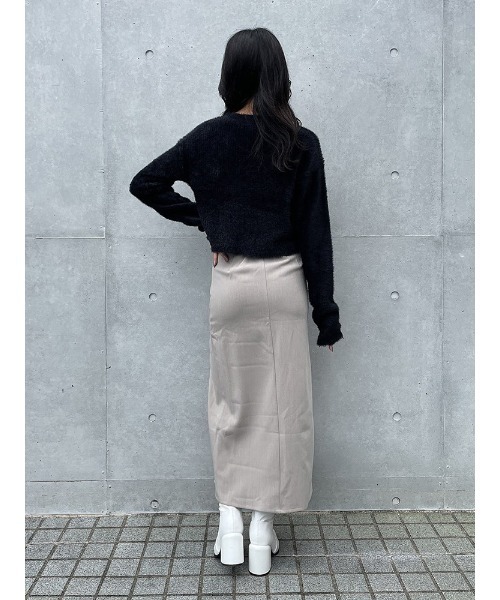 ENVYM（アンビー）の「ボタンスリットタイトＳＫ（スカート・レディース・ブラック/グレー・FREE）」の19枚目の写真