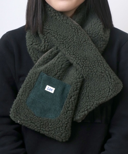 Lee(リー)の「Lee/リー BOA MUFFLER/差し込みボアマフラー(マフラー・レディース・モカ/グリーン/ライトグレー/アイボリー/ブラック・FREE)」の13枚目の写真