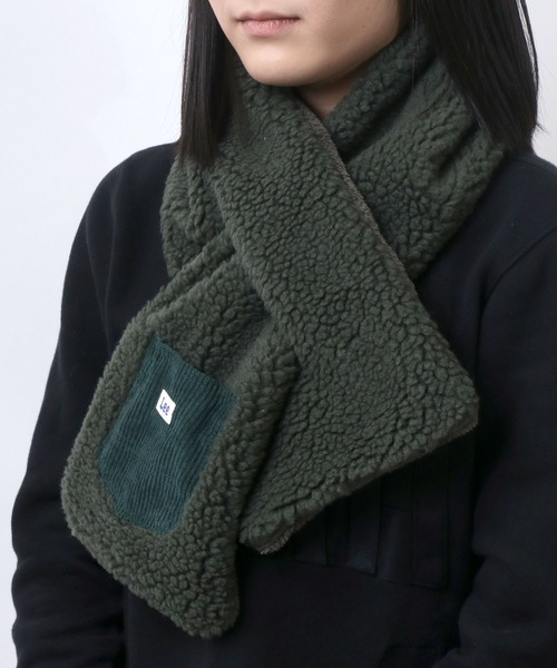Lee(リー)の「Lee/リー BOA MUFFLER/差し込みボアマフラー(マフラー・レディース・モカ/グリーン/ライトグレー/アイボリー/ブラック・FREE)」の14枚目の写真