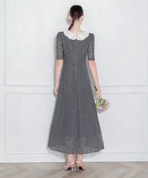 【未使用・新品タグ付】LEJA(S・グレー)ハイウエストAラインワンピースドレス 結婚式ドレス・パーティードレスのAラインおすすめ商品一覧-LEJA