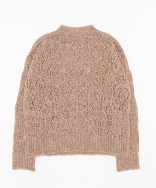 BENETTON (UNITED COLORS OF BENETTON)（ベネトンユナイテッドカラーズオブベネトン）の「レース編みクルーネックニット・セーター（ニット/セーター・レディース・イエロー/ブラウン/グリーン・MEDIUM/SMALL/X-SMALL/LARGE）」の16枚目の写真