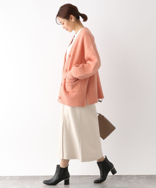 GLOBAL WORK（グローバルワーク）の「軽やかストレッチIラインスカート/123184（スカート・レディース・オフホワイト/ブラウン系その他6・MEDIUM/LARGE）」の5枚目の写真