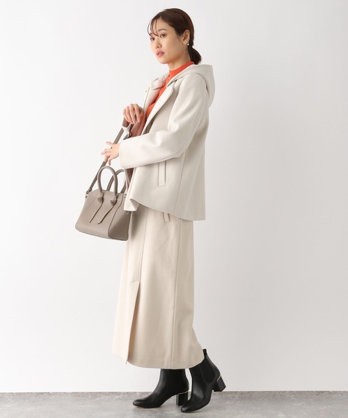 GLOBAL WORK（グローバルワーク）の「軽やかストレッチIラインスカート/123184（スカート・レディース・オフホワイト/ブラウン系その他6・MEDIUM/LARGE）」の7枚目の写真