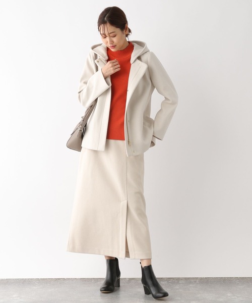 GLOBAL WORK（グローバルワーク）の「軽やかストレッチIラインスカート/123184（スカート・レディース・オフホワイト/ブラウン系その他6・MEDIUM/LARGE）」の8枚目の写真