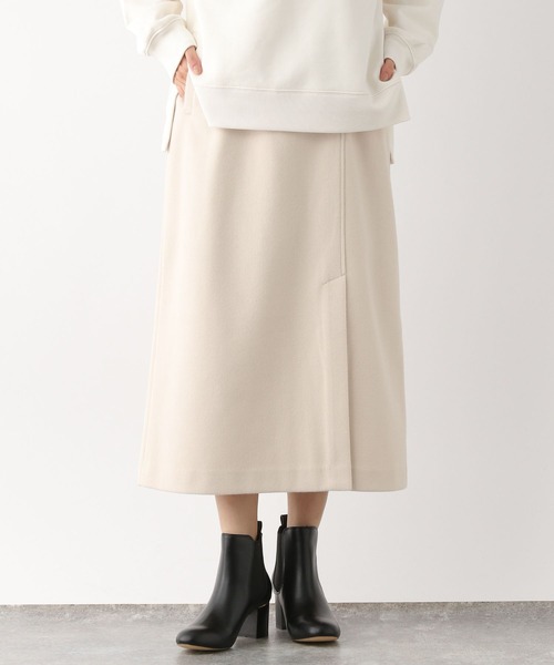 GLOBAL WORK（グローバルワーク）の「軽やかストレッチIラインスカート/123184（スカート・レディース・オフホワイト/ブラウン系その他6・MEDIUM/LARGE）」の9枚目の写真