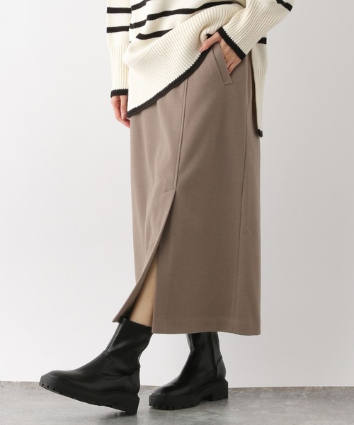 GLOBAL WORK（グローバルワーク）の「軽やかストレッチIラインスカート/123184（スカート・レディース・オフホワイト/ブラウン系その他6・MEDIUM/LARGE）」の15枚目の写真